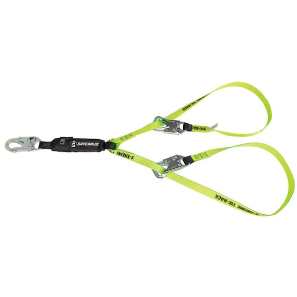 Safewaze PRO 6' Tie-Back Energy Absorbing Lanyard: Dual Leg FS451 - main